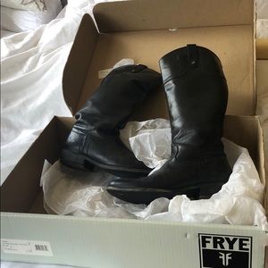 Frye black leather riding boots 7.5 (knee high)